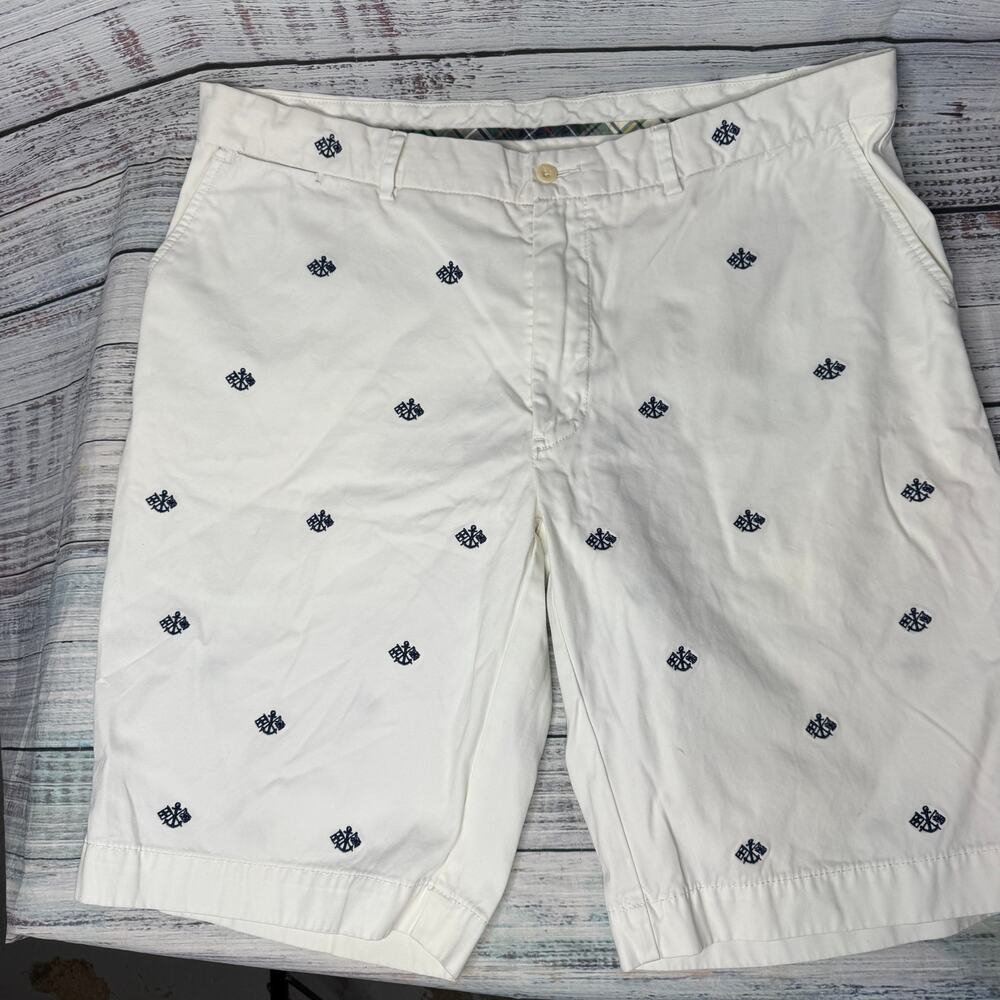 Polo Ralph Lauren White Embroidered Anchor Shorts Mens 40